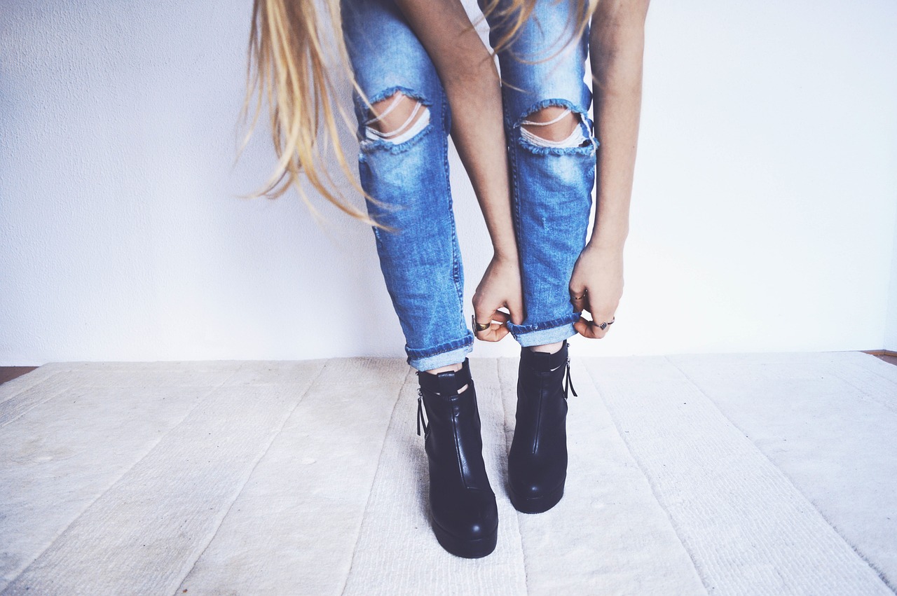leather ankle black